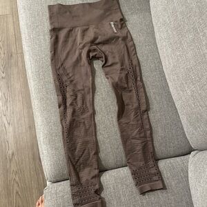 Gymshark Kids Chocolate Brown Seamless Leggings